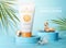 Sunscreen ad template
