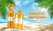 Sunscreen protection uv cosmetic banner, summer