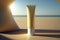 sunscreen tube against a sunny. illustrations Generative AI