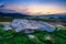 Sunset above Lordenshaws Hillfort Rock Art