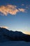 Sunset above mountains, Passo Tonale, Italy