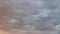 Sunset, the accelerated movement of clouds. time lapse