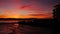 Sunset across The River Exe Estuary in Exmouth Uk