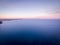 Sunset aerial view of the coastline of Portopalo, Sicily, Italy