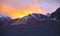 Sunset in Andes Mountains, Aconcagua