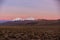 Sunset in Andes. Parinacota and Pomerade volcanos.