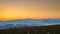 Sunset on the Appenine mountain ridge in Emilia and Romagna