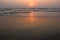 Sunset in ashwem beach goa