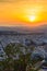 Sunset Athens aerial skyline, Greece