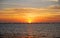 Sunset at Atlantic Ocean in summer, Sanlucar de Barrameda, Spain