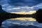 Sunset on the Auyantepui mountain in the Canaima National Park