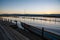 Sunset at ayeyarwady river, myanmar