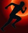 Sunset Back Sport Silhouette - Male Sprint Athlete