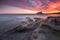 Sunset at Baladrar beach Alicante