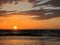 Sunset at Baltic sea beach