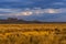 Sunset in the Banderas Reales with on a gloomy day, Arguedas, Navarre, Spain