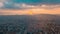 Sunset Barcelona cityscape aerial dronelapse