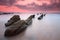 Sunset at Barrika beach