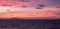 Sunset in the Bay of Naples, Italy. Mount Vesuvius can be seen on the horizon. Photographed near Sorrento .