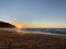 Sunset on the beach in Peschici town