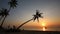 Sunset on beach at Phu Quoc island, Kien Giang province, Vietnam