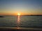 Sunset on the beach. Puglia Porto Cesareo