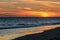 Sunset on the beach of Rota