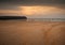 Sunset on a beach in Scotland