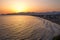 Sunset on the beach of Sperlonga, Italy