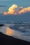 Sunset in the beach of Tortuguero National Park (Costa Rica)