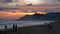 Sunset on the beach in Zipolite, Mexico