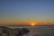 sunset beautiful panoramic view, beach, comet point Oaxaca Mexico