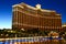 Sunset behaind the Bellagio hotel and casino in Las Vegas