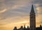 Sunset Behind Centre Block, Parliament Hill