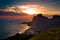 Sunset Behind Mountains in Rio de Janeiro