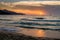 Sunset at the biodola beach