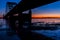 Sunset / Blue Hour at Paducah Steel Tied Arch Bridge - Ohio River, Kentucky & Illinois