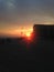 Sunset on Boardwalk on Long Beach.