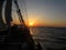 Sunset in Boat, Santorini