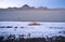 Sunset Bonneville Salt Flats Utah Silver Island Mountain Range