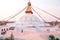 Sunset at the boudhanath stupa kathmandu nepal