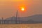 Sunset bridge in Hong Kong