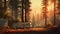 Sunset Camper In The Woods: Impressive Panoramas Of California Plein Air