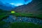 Sunset - Camping in Chitkul Trek - Landscape of Sangla Valley, Himachal Pradesh, India / Kinnaur Valley