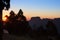 Sunset in Campos do Jordao with the Pedra do Bau peak highlighted