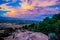 Sunset through the Canyon Gorge on the monuments in Grand Junction, Colorado