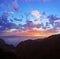 Sunset in canyon Masca at Tenerife island - Canary