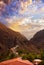 Sunset in canyon Masca at Tenerife island - Canary