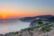 Sunset on cape keri island Zakynthos ionic sea greece