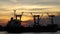 Sunset Cargo ship Chao phraya River